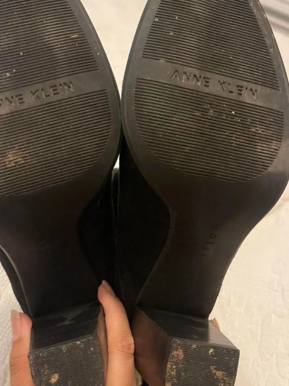 Black Suede Ankle Boots with Gold Tassel Detail, Size 10
